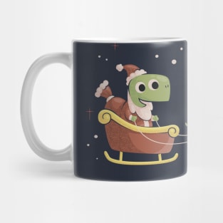 Dinosaur Christmas T-Rex Santa Mug